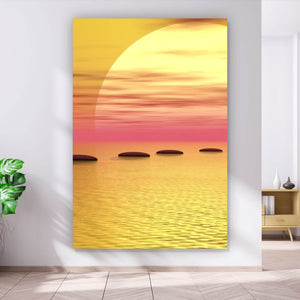 Acrylglasbild Der Weg zum Sonnenaufgang Hochformat