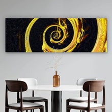 Lade das Bild in den Galerie-Viewer, Aluminiumbild gebürstet Goldene Spirale Panorama
