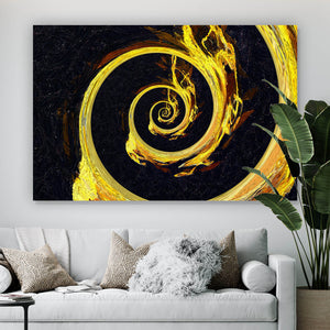 Spannrahmenbild Goldene Spirale Querformat