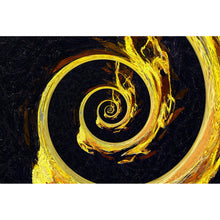 Lade das Bild in den Galerie-Viewer, Aluminiumbild gebürstet Goldene Spirale Querformat
