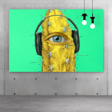 Lade das Bild in den Galerie-Viewer, Leinwandbild Digital Art Kaktus Querformat
