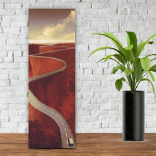 Lade das Bild in den Galerie-Viewer, Acrylglasbild Digitale Malerei einer kurvigen Straße Panorama Hoch
