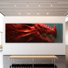 Lade das Bild in den Galerie-Viewer, Spannrahmenbild Drache Digital Art Panorama
