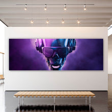 Lade das Bild in den Galerie-Viewer, Poster Discokugel Schädel mit Kopfhörern Panorama
