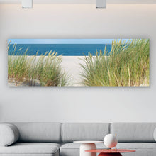 Lade das Bild in den Galerie-Viewer, Aluminiumbild gebürstet Dünen an der Nordsee Panorama
