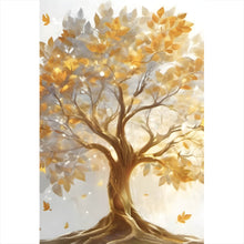 Lade das Bild in den Galerie-Viewer, Acrylglasbild Edler Goldener Baum Hochformat
