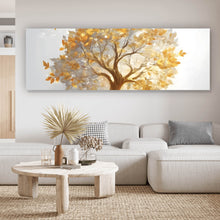 Lade das Bild in den Galerie-Viewer, Leinwandbild Edler Goldener Baum Panorama
