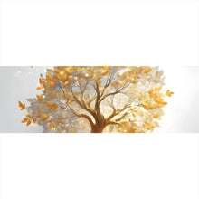 Lade das Bild in den Galerie-Viewer, Aluminiumbild gebürstet Edler Goldener Baum Panorama
