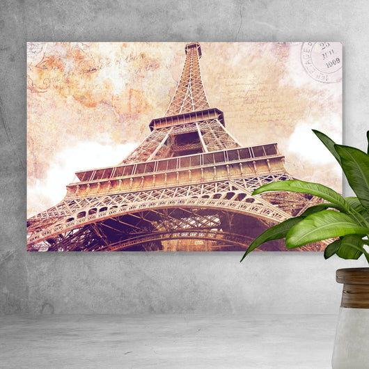Spannrahmenbild Eiffelturm Digital Querformat