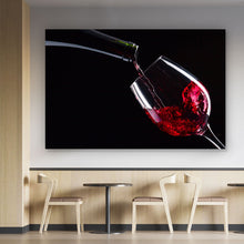 Lade das Bild in den Galerie-Viewer, Leinwandbild Ein Glas Rotwein Querformat

