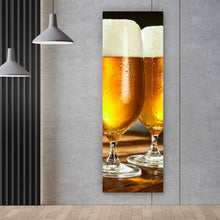 Lade das Bild in den Galerie-Viewer, Acrylglasbild Eiskaltes Bier Panorama Hoch
