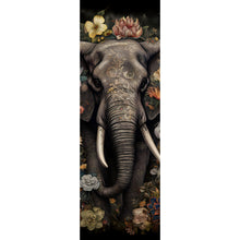 Lade das Bild in den Galerie-Viewer, Poster Elefant Boho mit Blumen Panorama Hoch
