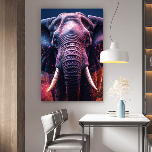 Aluminiumbild Elefant Digital Art Hochformat