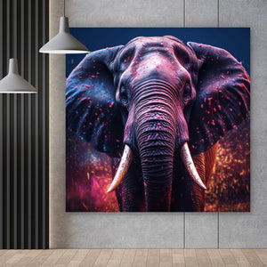 Leinwandbild Elefant Digital Art Quadrat