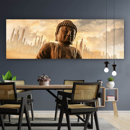 Leinwandbild Endzeit Buddha Panorama