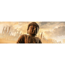 Lade das Bild in den Galerie-Viewer, Aluminiumbild gebürstet Endzeit Buddha Panorama
