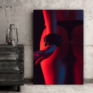 Poster Erotische Frau in Handschellen No.2 Hochformat
