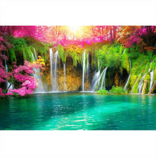 Lade das Bild in den Galerie-Viewer, Acrylglasbild Exotischer Wasserfall Querformat
