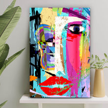 Lade das Bild in den Galerie-Viewer, Acrylglasbild Face Abstract Art Hochformat
