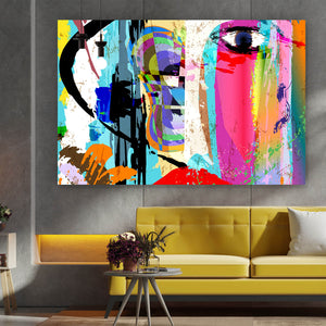 Poster Face Abstract Art Querformat