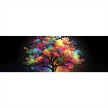 Lade das Bild in den Galerie-Viewer, Leinwandbild Fantasie Baum in knalligen Farben Panorama
