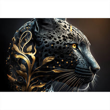Lade das Bild in den Galerie-Viewer, Aluminiumbild Fantasy Black Panther Querformat
