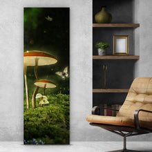 Lade das Bild in den Galerie-Viewer, Spannrahmenbild Fantasie Pilze Panorama Hoch
