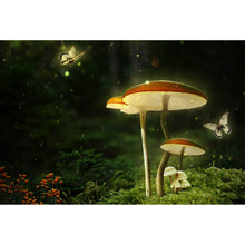 Lade das Bild in den Galerie-Viewer, Spannrahmenbild Fantasie Pilze Querformat
