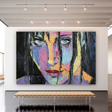 Lade das Bild in den Galerie-Viewer, Aluminiumbild Fantasie Portrait eines Mädchens Querformat
