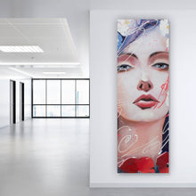 Lade das Bild in den Galerie-Viewer, Aluminiumbild Fantasie Portrait einer Frau Panorama Hoch
