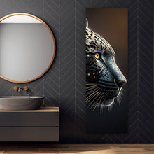 Lade das Bild in den Galerie-Viewer, Acrylglasbild Fantasy Black Panther Panorama Hoch
