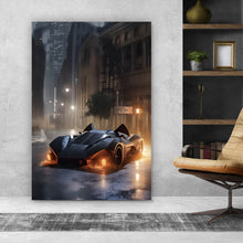 Lade das Bild in den Galerie-Viewer, Spannrahmenbild Fantasy Gangster Sportwagen Digital Art Hochformat
