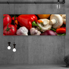 Lade das Bild in den Galerie-Viewer, Aluminiumbild Frisches Gemüse Panorama
