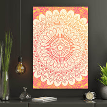 Lade das Bild in den Galerie-Viewer, Leinwandbild Florales Mandala Hochformat
