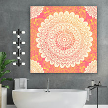 Lade das Bild in den Galerie-Viewer, Spannrahmenbild Florales Mandala Quadrat
