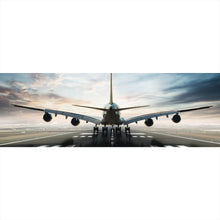 Lade das Bild in den Galerie-Viewer, Acrylglasbild Flugzeug auf der Landebahn Panorama
