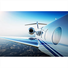 Lade das Bild in den Galerie-Viewer, Spannrahmenbild Flugzeug mit blauem Himmel Querformat
