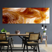 Lade das Bild in den Galerie-Viewer, Spannrahmenbild Fluid Art Coffee with Milk Panorama
