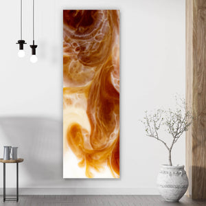 Poster Fluid Art Coffee with Milk Panorama Hoch