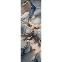 Lade das Bild in den Galerie-Viewer, Aluminiumbild gebürstet Fluid Art Dark Blue Panorama Hoch
