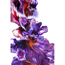 Lade das Bild in den Galerie-Viewer, Aluminiumbild Fluid Art Floral Hochformat
