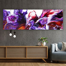Lade das Bild in den Galerie-Viewer, Aluminiumbild Fluid Art Floral Panorama
