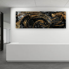Lade das Bild in den Galerie-Viewer, Aluminiumbild Fluid Art Marmor Farbe Panorama
