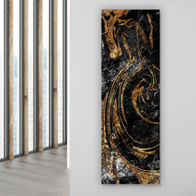 Lade das Bild in den Galerie-Viewer, Aluminiumbild gebürstet Fluid Art Marmor Farbe Panorama Hoch
