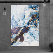 Lade das Bild in den Galerie-Viewer, Aluminiumbild gebürstet Fluid Art Ocean Hochformat
