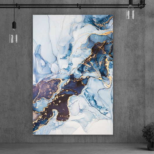 Poster Fluid Art Ocean Hochformat