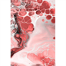 Lade das Bild in den Galerie-Viewer, Aluminiumbild gebürstet Fluid Art Soft Red Hochformat
