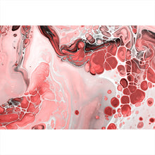 Lade das Bild in den Galerie-Viewer, Aluminiumbild Fluid Art Soft Red Querformat

