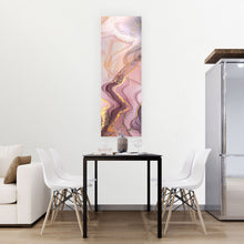 Lade das Bild in den Galerie-Viewer, Aluminiumbild gebürstet Fluid Art Rose Panorama Hoch
