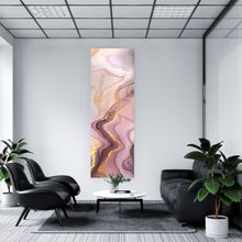 Lade das Bild in den Galerie-Viewer, Leinwandbild Fluid Art Rose Panorama Hoch
